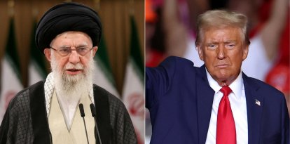 Donald Trump y el líder supremo de Irán Alí Jamenei