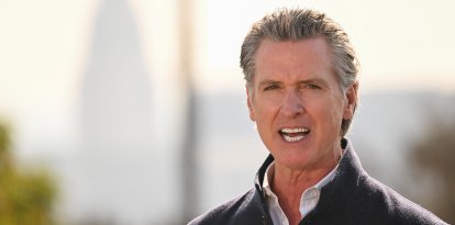 Newsom en Los Ángeles/ Patrick T. Fallon