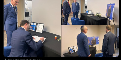 Vance en la Embajada de Israel