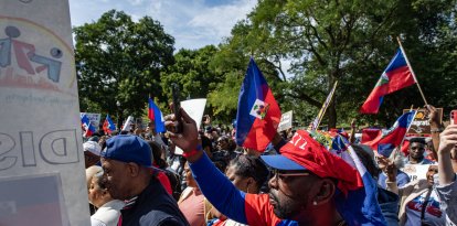 Haitianos protestan en Boston en una imagen de archivo