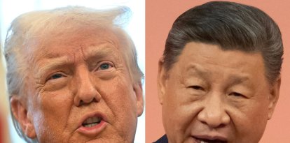 El presidente estadounidense Donald Trump y su homólogo chino Xi Jinping