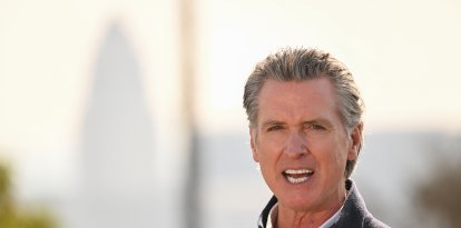 Newsom en Los Ángeles/ Patrick T. Fallon
