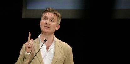 Douglas Murray en un coloquio contra el aumento del antisemitismo en Europa