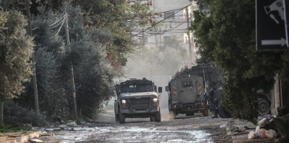 Israeli military vehicles in Jenin, West Bank (file photo)