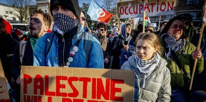 Greta Thunberg en una protesta antiisraelí
