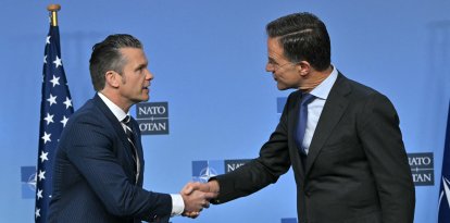 Pete Hegseth y Mark Rutte, secretario general de la OTAN