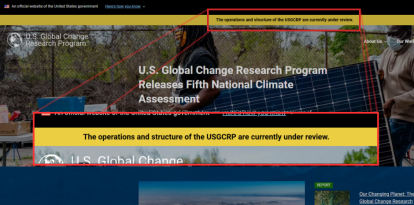 Captura de pantalla de globalchange.gov