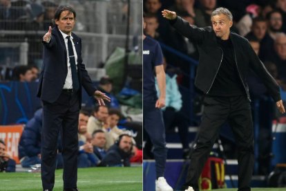 Simone Inzaghi y Luis Enrique Martínez