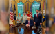 Louis Prevost, hermano del papa, junto a Donald Trump