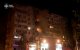 Edificio en llamas tras ataque ruso en Ucrania