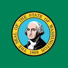 Bandera del estado de Washington, en imagen de archivp