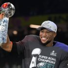 Saquon Barkley (Eagles) celebra el triunfo en el Super Bowl LIX