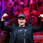Elon Musk, durante un mitin de Donald Trump