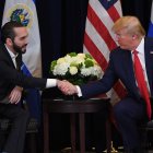 Trump y Bukele en una imagen de archivo